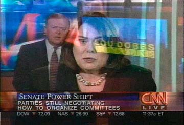 Still from 'CNN Concatenated' by Omer Fast, 2002
